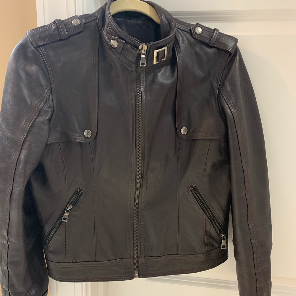 Leather moto jacket 100% leather handmade